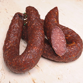 Hirschkranzwurst-salami-geraeuchert